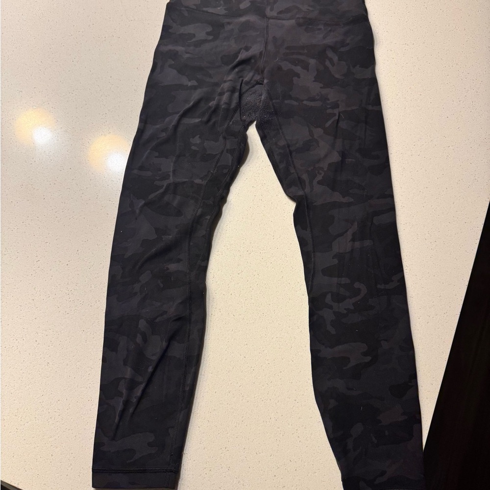 Lulu Black Camouflage Leggings